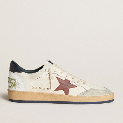 Golden Goose Ball Star In Nappa With Brown Nubuck Star And Nappa Heel Tab