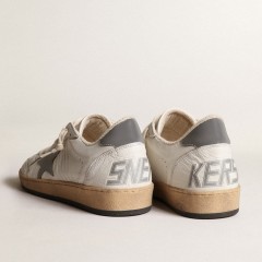 Golden Goose Ball Star In Nappa With Gray Reflective Nylon Star And Heel Tab