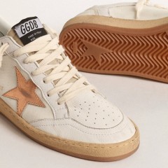 Golden Goose Ball Star LTD In Canvas And Nappa With Bronze Metallic Leather Star