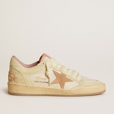 Golden Goose Ball Star LTD In Leather And Suede With Suede Star And Heel Tab