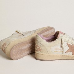 Golden Goose Ball Star LTD In Leather And Suede With Suede Star And Heel Tab