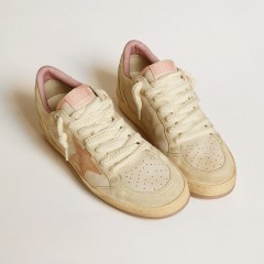 Golden Goose Ball Star LTD In Leather And Suede With Suede Star And Heel Tab