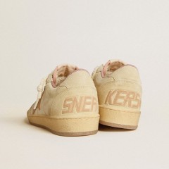 Golden Goose Ball Star LTD In Leather And Suede With Suede Star And Heel Tab