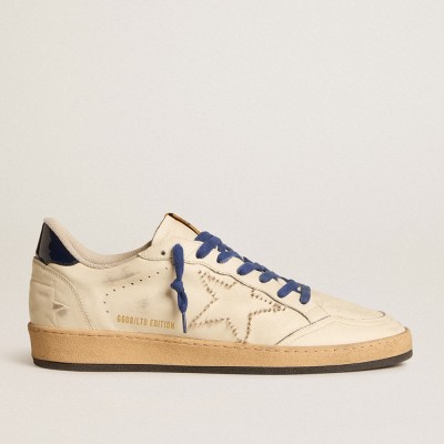 Golden Goose Ball Star LTD With Embroidered Star And Blue Patent Leather Heel Tab