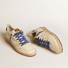 Golden Goose Ball Star LTD With Embroidered Star And Blue Patent Leather Heel Tab