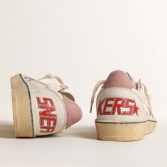 Golden Goose Ball Star LTD With Glitter Star And Pink Suede Heel Tab