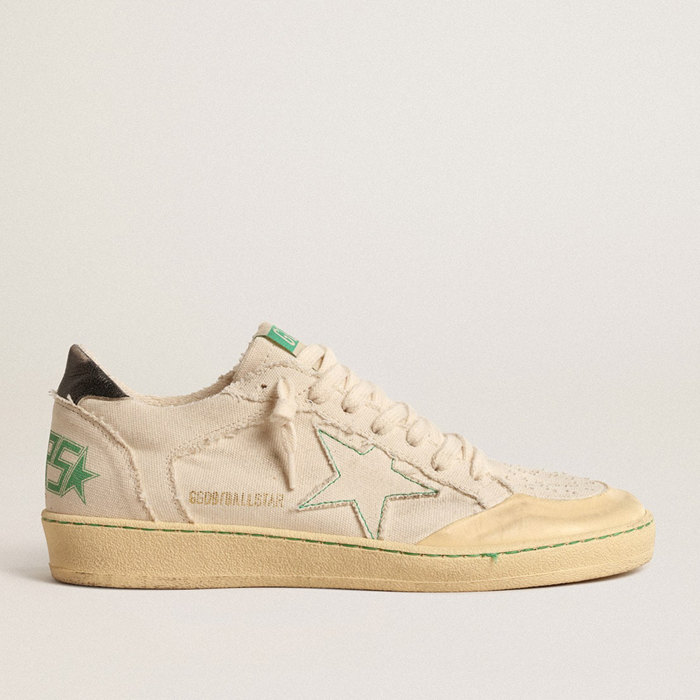 Golden Goose Ball Star LTD With Vanilla Canvas Star And Leather Heel Tab