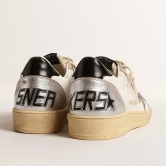 Golden Goose Ball Star LTD With Zebra-print Star And Metallic Leather Insert