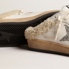 Golden Goose Ball Star Sabots With Glitter Star And Shearling Lining