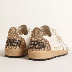 Golden Goose Ball Star With Metallic Leather Star And Glitter Heel Tab