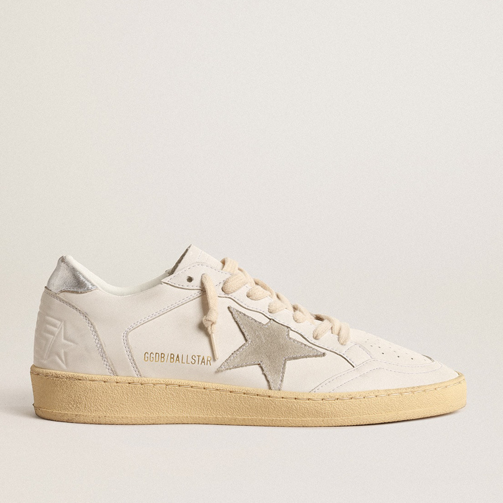 Golden Goose Ball Star With Suede Star And Metallic Leather Heel Tab