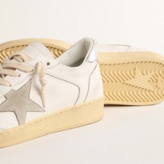 Golden Goose Ball Star With Suede Star And Metallic Leather Heel Tab