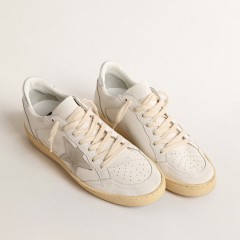 Golden Goose Ball Star With Suede Star And Metallic Leather Heel Tab