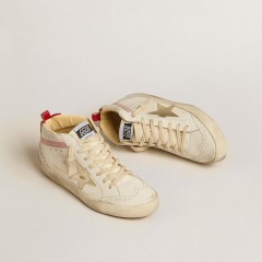 Golden Goose Bio-based Mid Star LTD With Gold Leather Star And Pink Flash