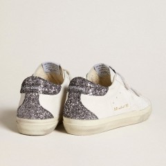 Golden Goose Bio-based Old School With Perforated Star And Glitter Heel Tab