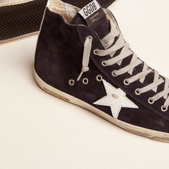 Golden Goose Francy Sneakers In Leather With Leather Star And Heel Tab