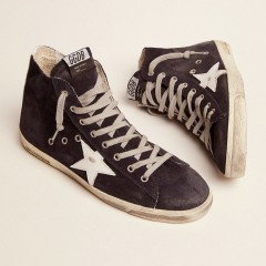 Golden Goose Francy Sneakers In Leather With Leather Star And Heel Tab