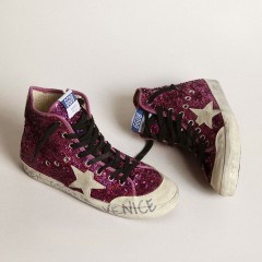 Golden Goose Francy Sneakers With Sequins And Handwritten Lettering On The Outsole