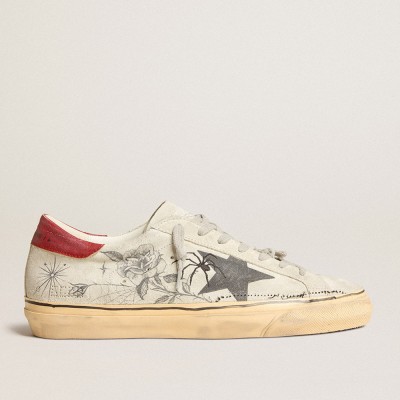 Golden Goose HAUS Of Dreamers Exclusive Women's Super-Star In Ice Gray Crust Leather