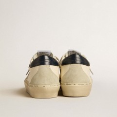 Golden Goose Hi Star In Nappa With Swarovski Crystal Star And Dark Blue Leather Heel Tab