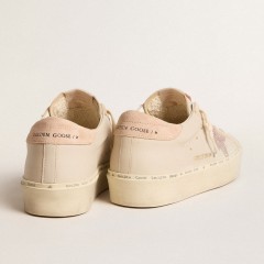 Golden Goose Hi Star LTD In Nappa With Suede Star And Pink Swarovski Crystals