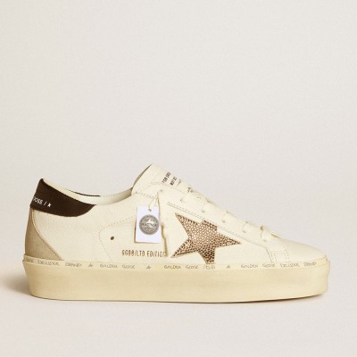 Golden Goose Hi Star LTD With Swarovski Crystal Star And Black Leather Heel Tab