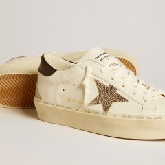 Golden Goose Hi Star LTD With Swarovski Crystal Star And Black Leather Heel Tab