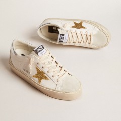 Golden Goose Hi Star With Swarovski Crystal Star And Silver Leather Heel Tab