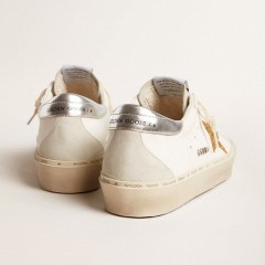 Golden Goose Hi Star With Swarovski Crystal Star And Silver Leather Heel Tab