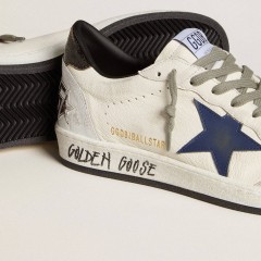 Golden Goose Men's Ball Star In Nappa With Leather Star And Metallic Leather Heel Tab