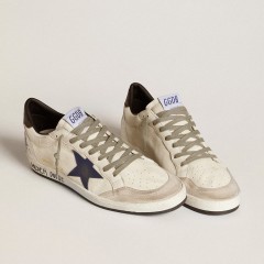 Golden Goose Men's Ball Star In Nappa With Leather Star And Metallic Leather Heel Tab