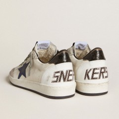 Golden Goose Men's Ball Star In Nappa With Leather Star And Metallic Leather Heel Tab