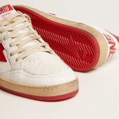 Golden Goose Men's Ball Star In White Leather