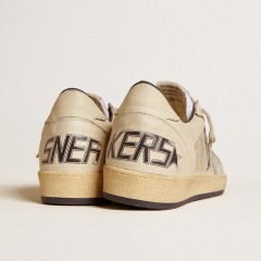 Golden Goose Men's Ball Star LTD In Leather And Suede With Crocodile Print Leather Star