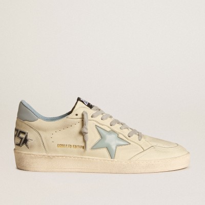 Golden Goose Men's Ball Star LTD With Light Blue Plastic Star And Leather Heel Tab