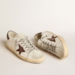 Golden Goose Men's Bio-based Super-Star With Canvas Star And Dark Brown Leather Heel Tab