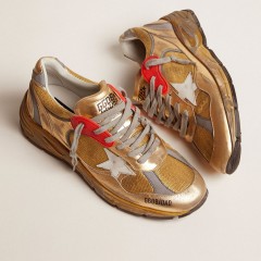 Golden Goose Men's Dad-Star Gold With Distressed Finish