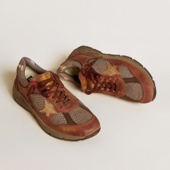 Golden Goose Men's Dad-Star In Nubuck With Gold Leather Star And Suede Heel Tab