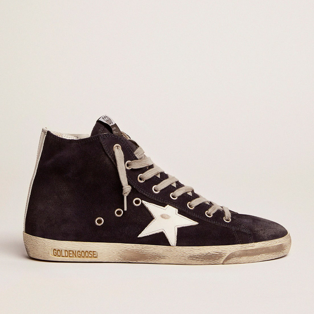 Golden Goose Men's Francy In Leather With Leather Star And Heel Tab