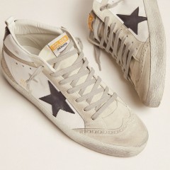 Golden Goose Men's Mid Star White With Black Star