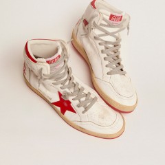 Golden Goose Men's Sky-Star With Signature On The Ankle And Red Inserts