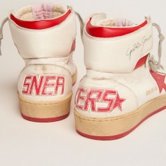 Golden Goose Men's Sky-Star With Signature On The Ankle And Red Inserts