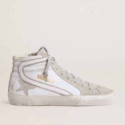 Golden Goose Men's Slide In Leather With Suede Details