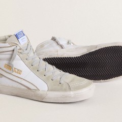 Golden Goose Men's Slide In Leather With Suede Details