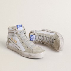 Golden Goose Men's Slide In Leather With Suede Details