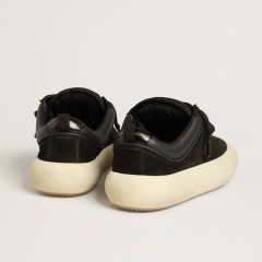 Golden Goose Men's Space-Star Cube In Black Suede With Perforated Star