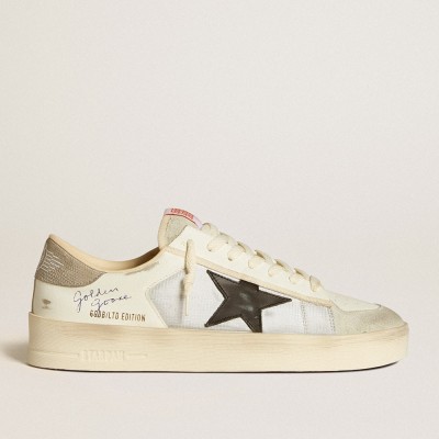 Golden Goose Men's Stardan In Leather And Nylon With Black Leather Star And Nubuck Heel Tab