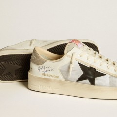 Golden Goose Men's Stardan In Leather And Nylon With Black Leather Star And Nubuck Heel Tab