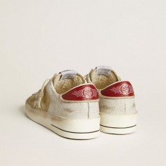 Golden Goose Men's Stardan In Nubuck And Crackle Leather With Silver Metallic Leather Star