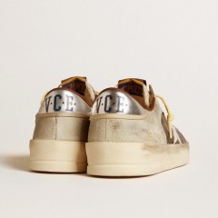 Golden Goose Men's Stardan In Suede And Leather With Leather Star And Metallic Heel Tab